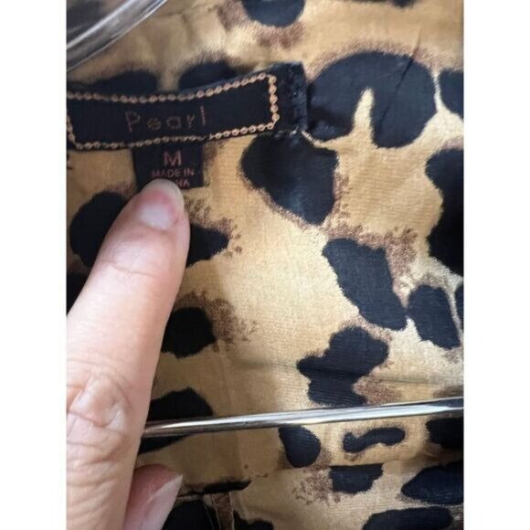 NEW Leopard Print Open Blazer Medium by PEARL - Picture 5 of 5
